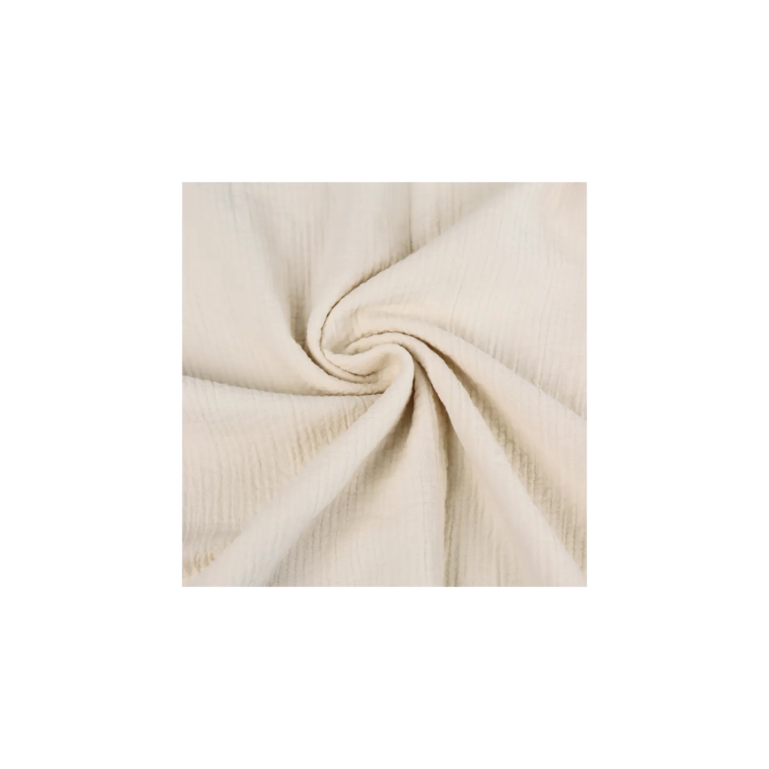Tissu coton surpiqué - écru