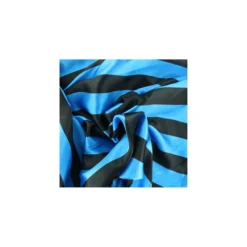 Tissu Crazy stripes - bleu/noir