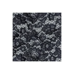 Tissu dentelle festonné - bleu marine