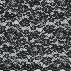 Tissu dentelle festonné - noir