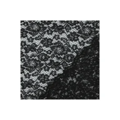 Tissu dentelle festonné - noir