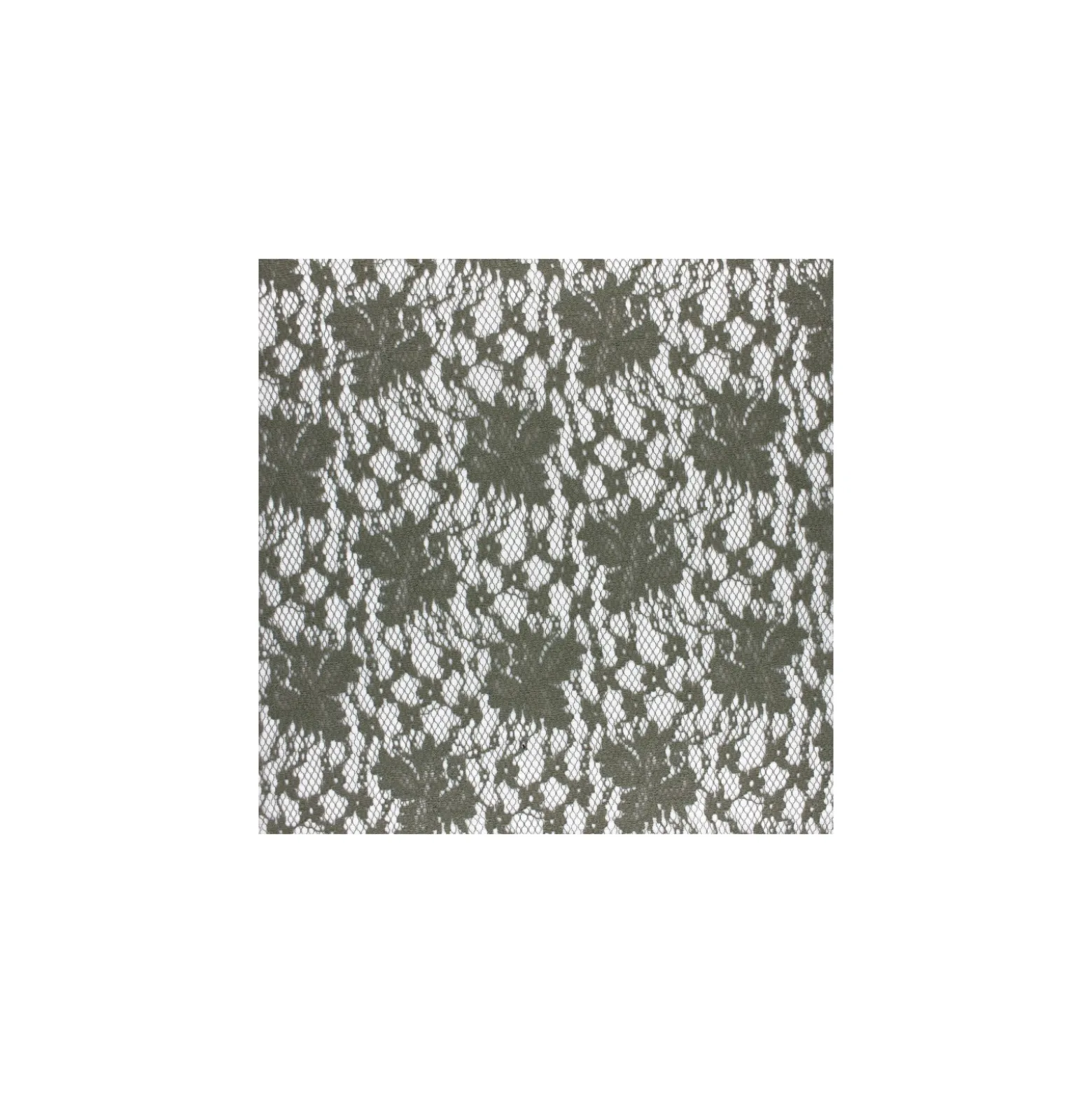 Tissu Dentelle Nina - vert kaki