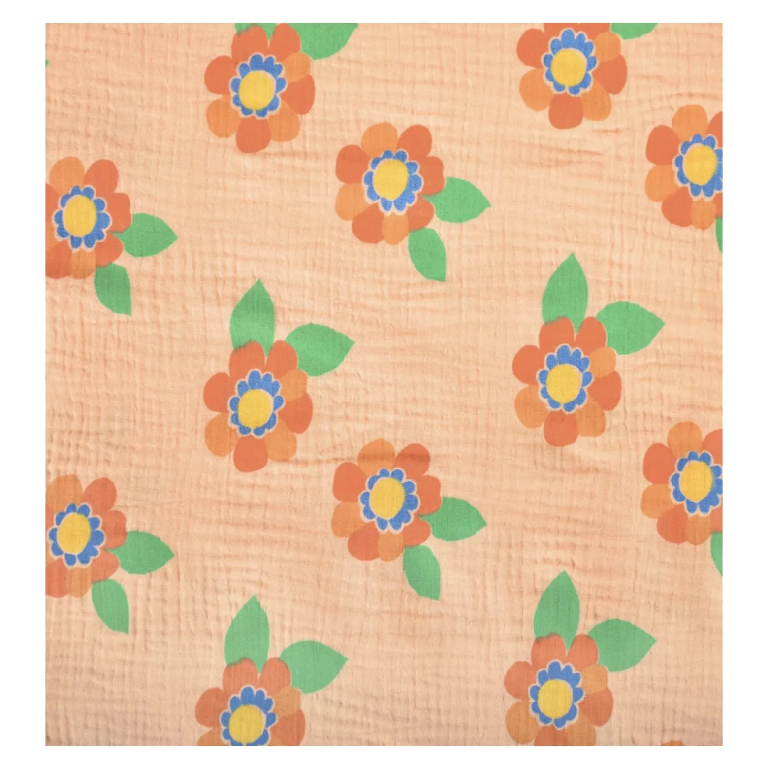 Tissu double gaze de coton Aline - orange