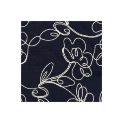 Tissu double gaze de coton brodé Esquisse