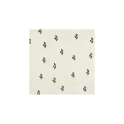 Tissu double gaze de coton brodé Cactus - écru
