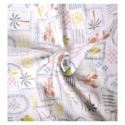 Tissu double gaze de coton Cagliari - blanc