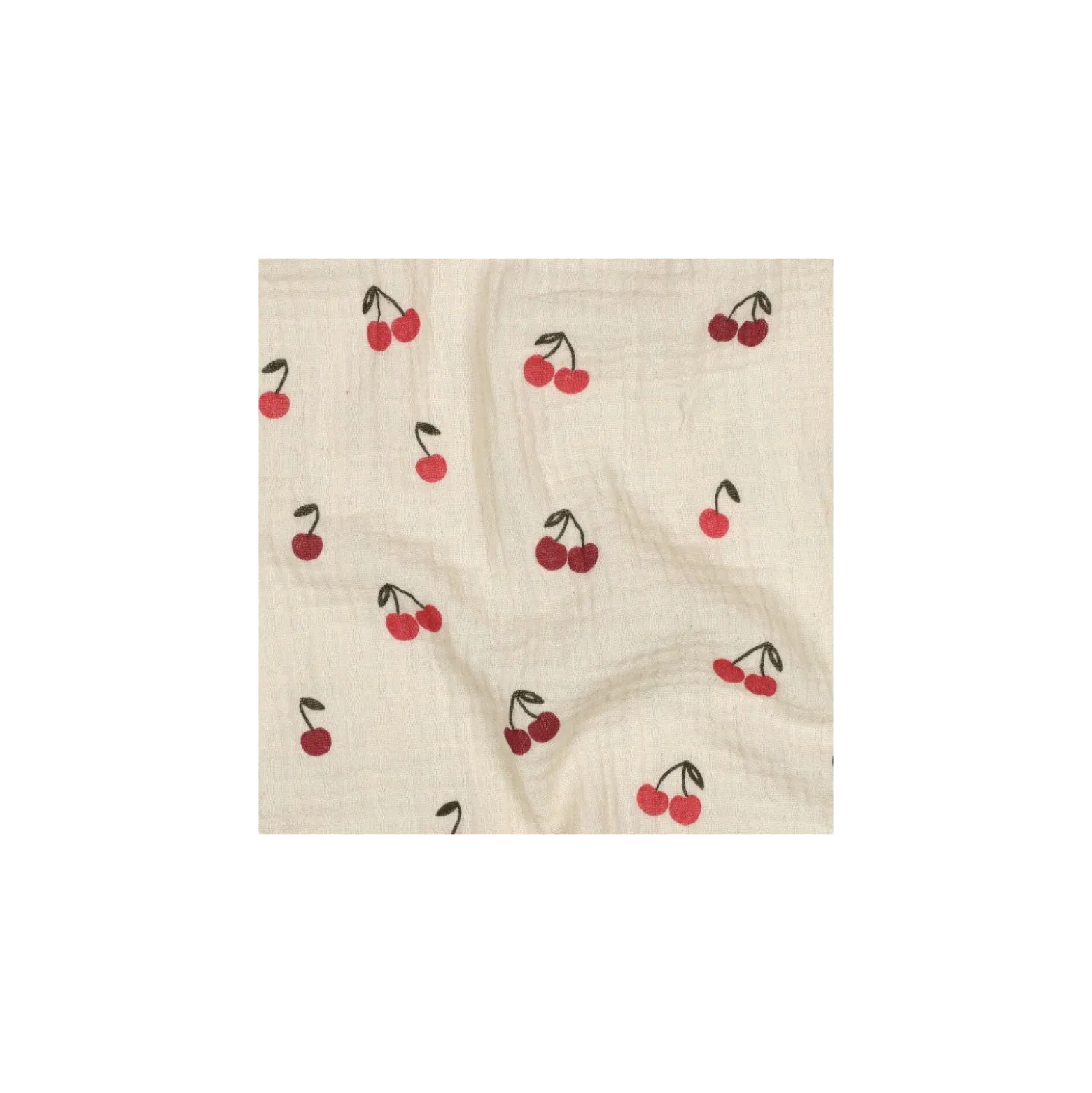 Tissu double gaze de coton Cerisette