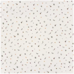 Tissu double gaze de coton Fleurinette - blanc cassé