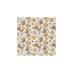 Tissu double gaze de coton Florézia - blanc cassé