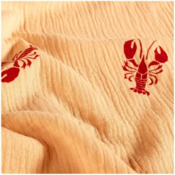 Tissu double gaze de coton Homard - orange