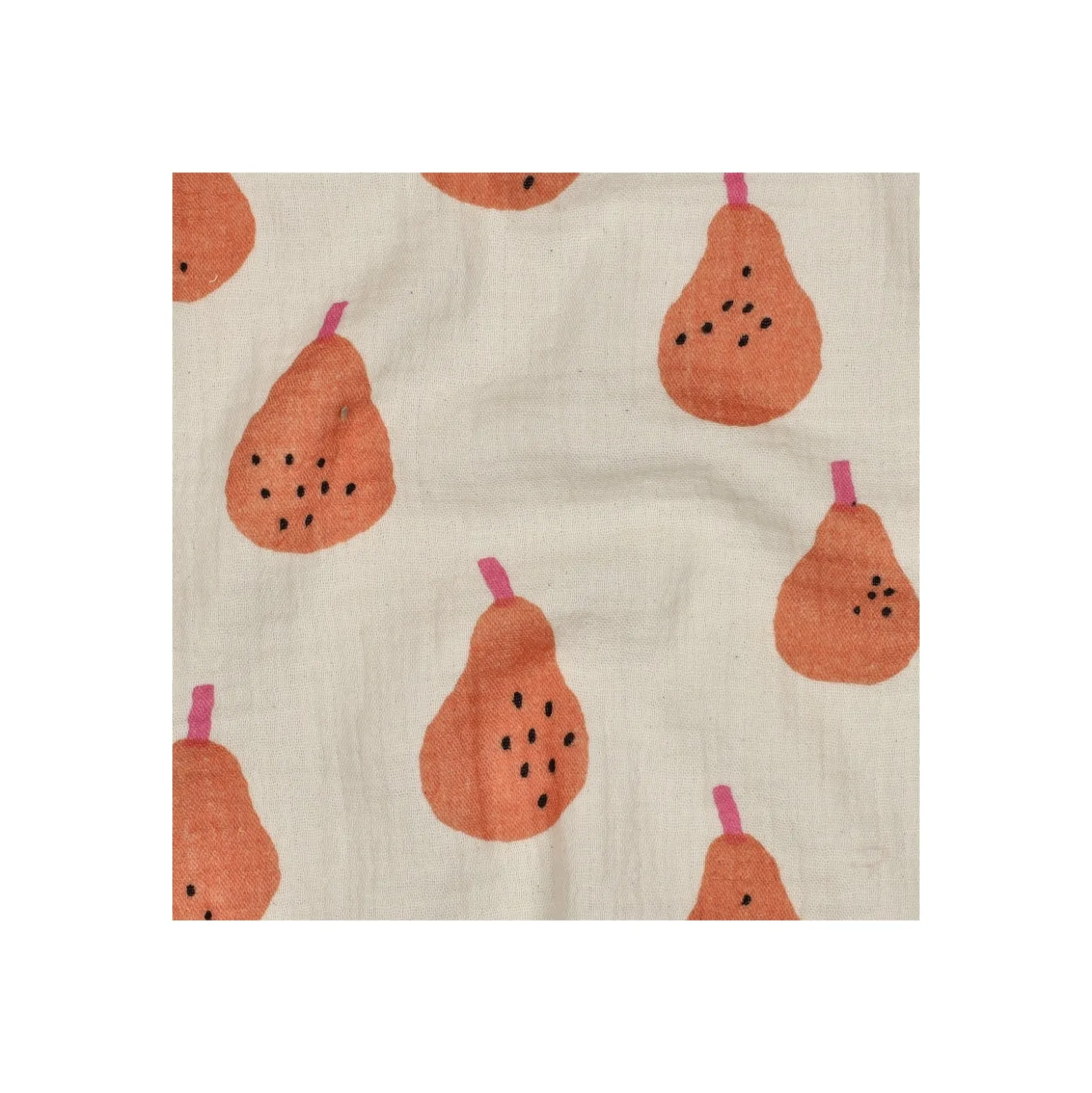 Tissu double gaze de coton Jennifer Bouron Pears - écru