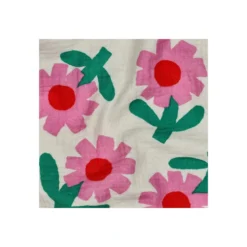 Tissu double gaze de coton Jennifer Bouron Flowers - rose