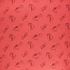 Tissu double gaze de coton Les petits dinos