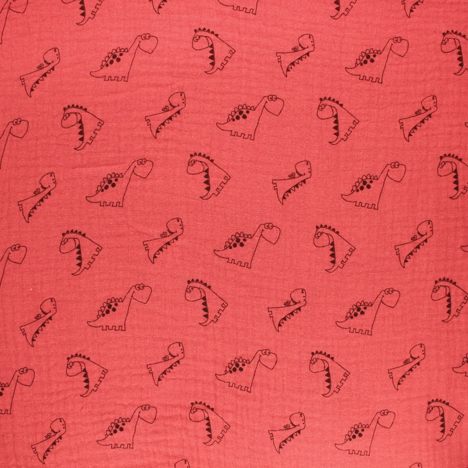 Tissu double gaze de coton Les petits dinos