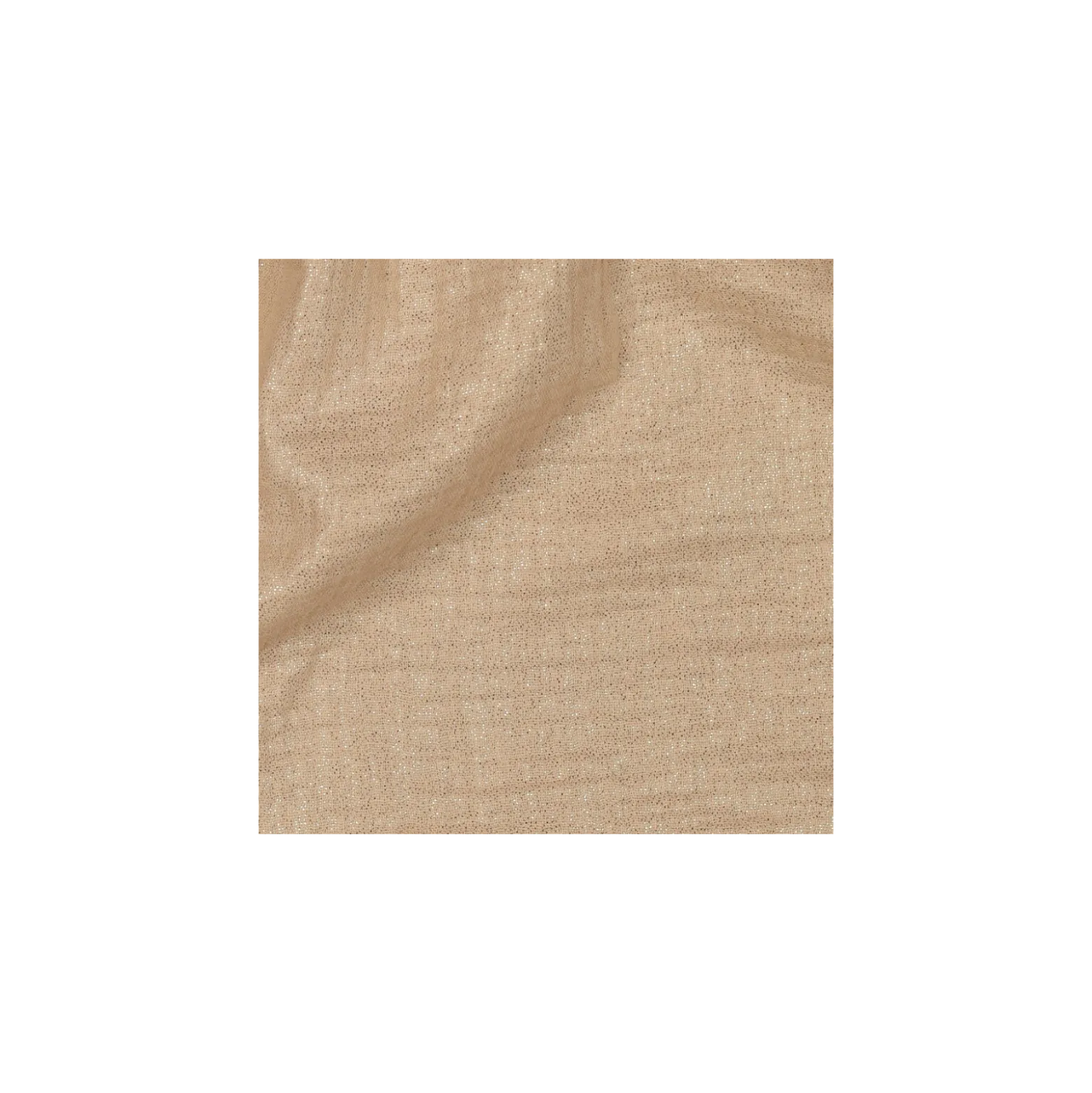 Tissu double gaze de coton pailleté - sable
