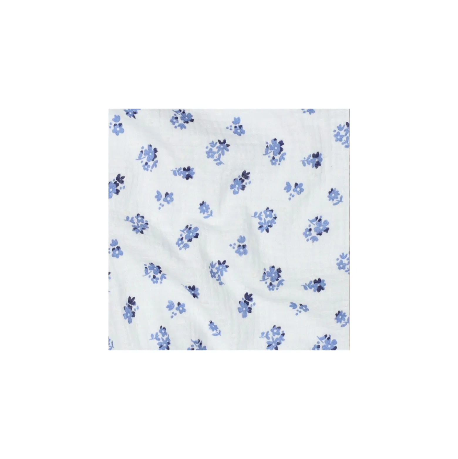 Tissu double gaze de coton plumetis Pensée