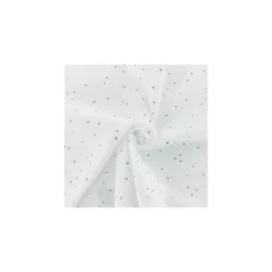 Tissu double gaze de coton pois doré