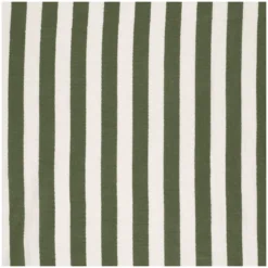 Tissu double gaze de coton rayé - vert kaki