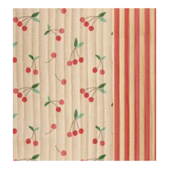 Tissu double gaze matelassé réversible Clafoutis/Tom