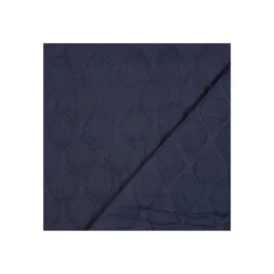 Tissu double gaze matelassé uni Ondi - bleu marine