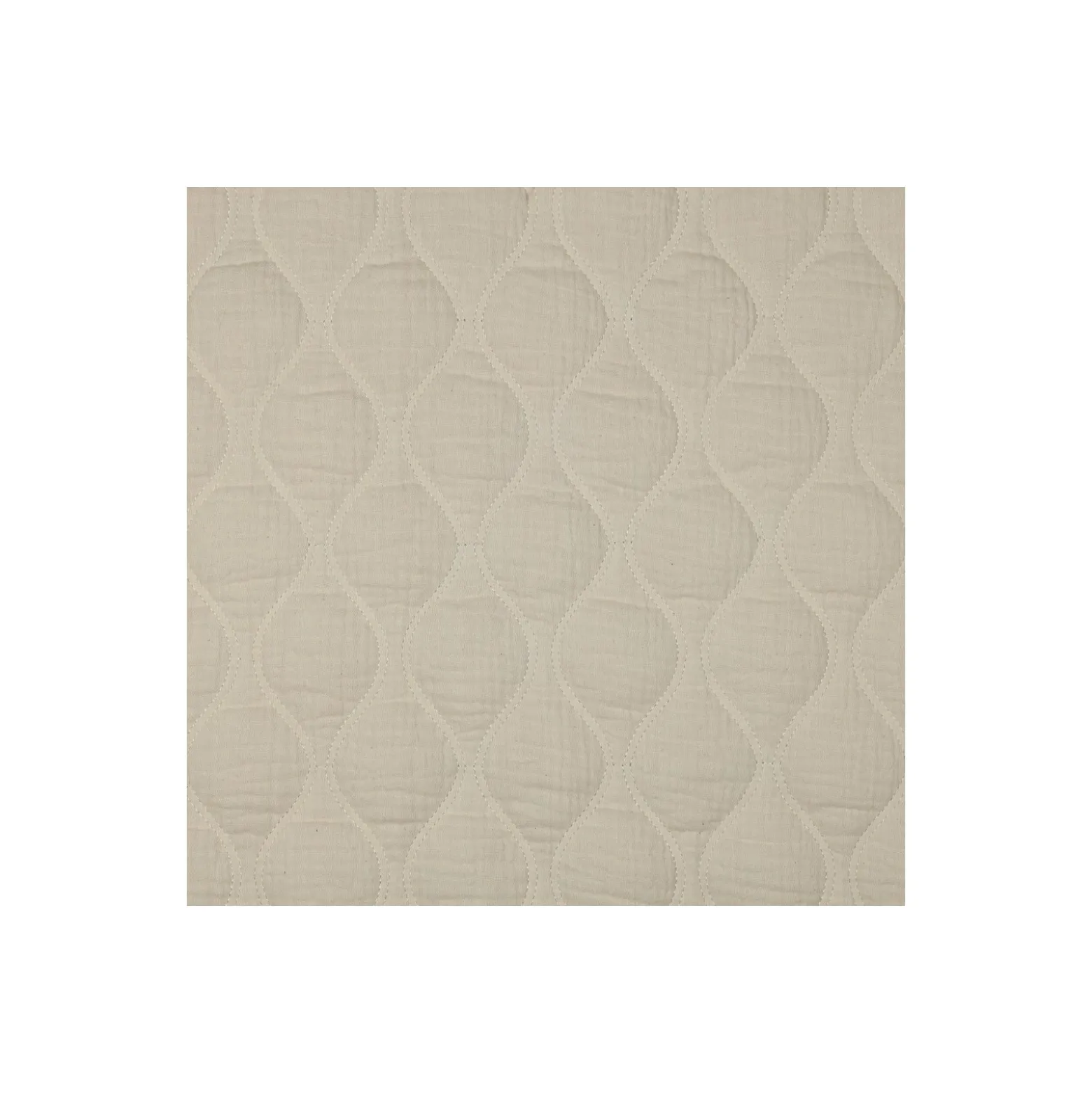 Tissu double gaze matelassé uni Ondi - écru