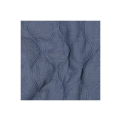 Tissu double gaze matelassé uni Ondi - bleu jean