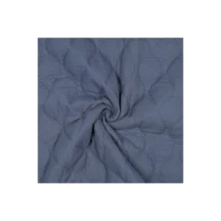 Tissu double gaze matelassé uni Ondi - bleu jean