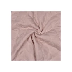 Tissu double gaze matelassé uni Ondi - rose poudré