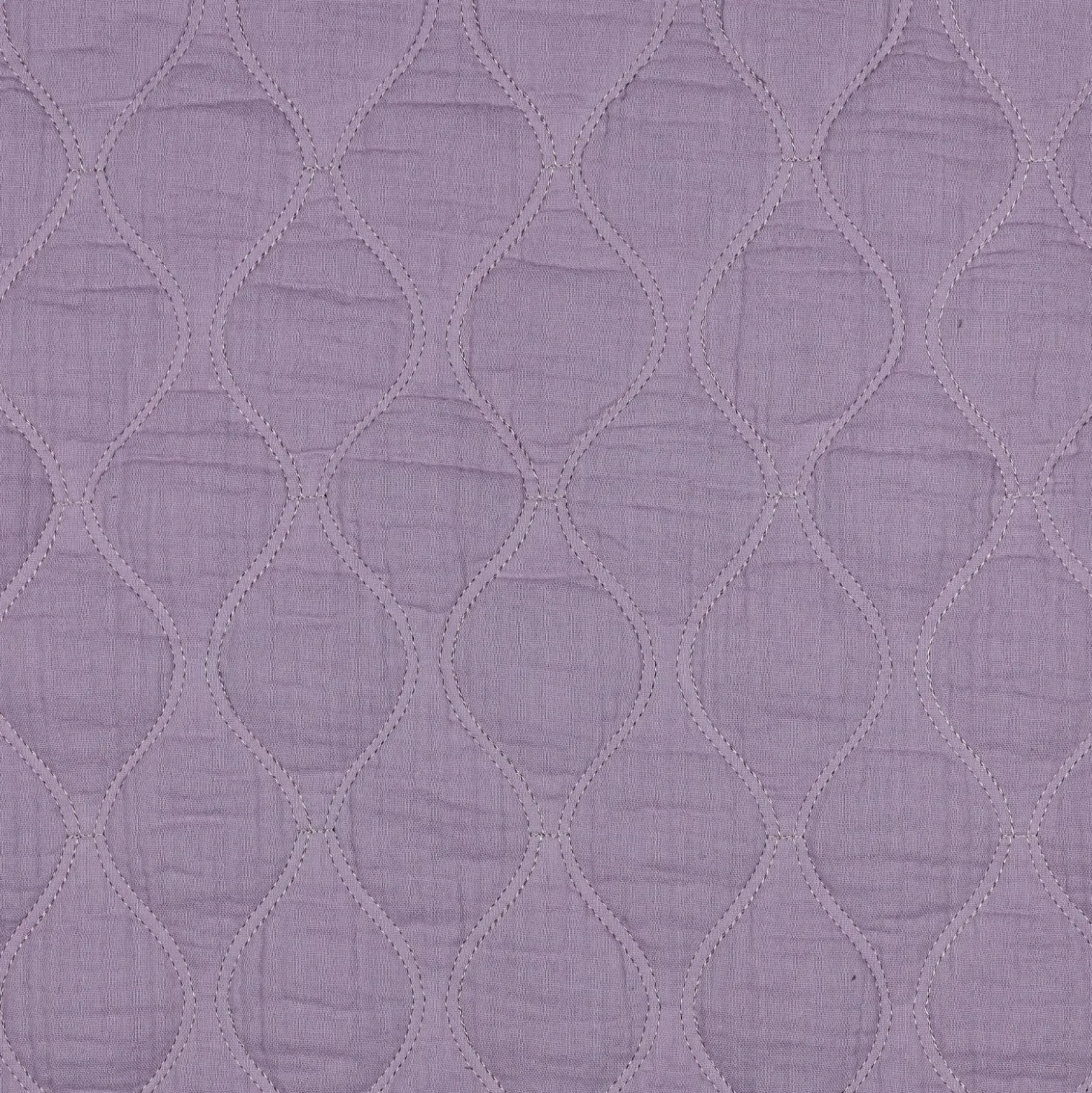 Tissu double gaze matelassé uni Ondi - lilas