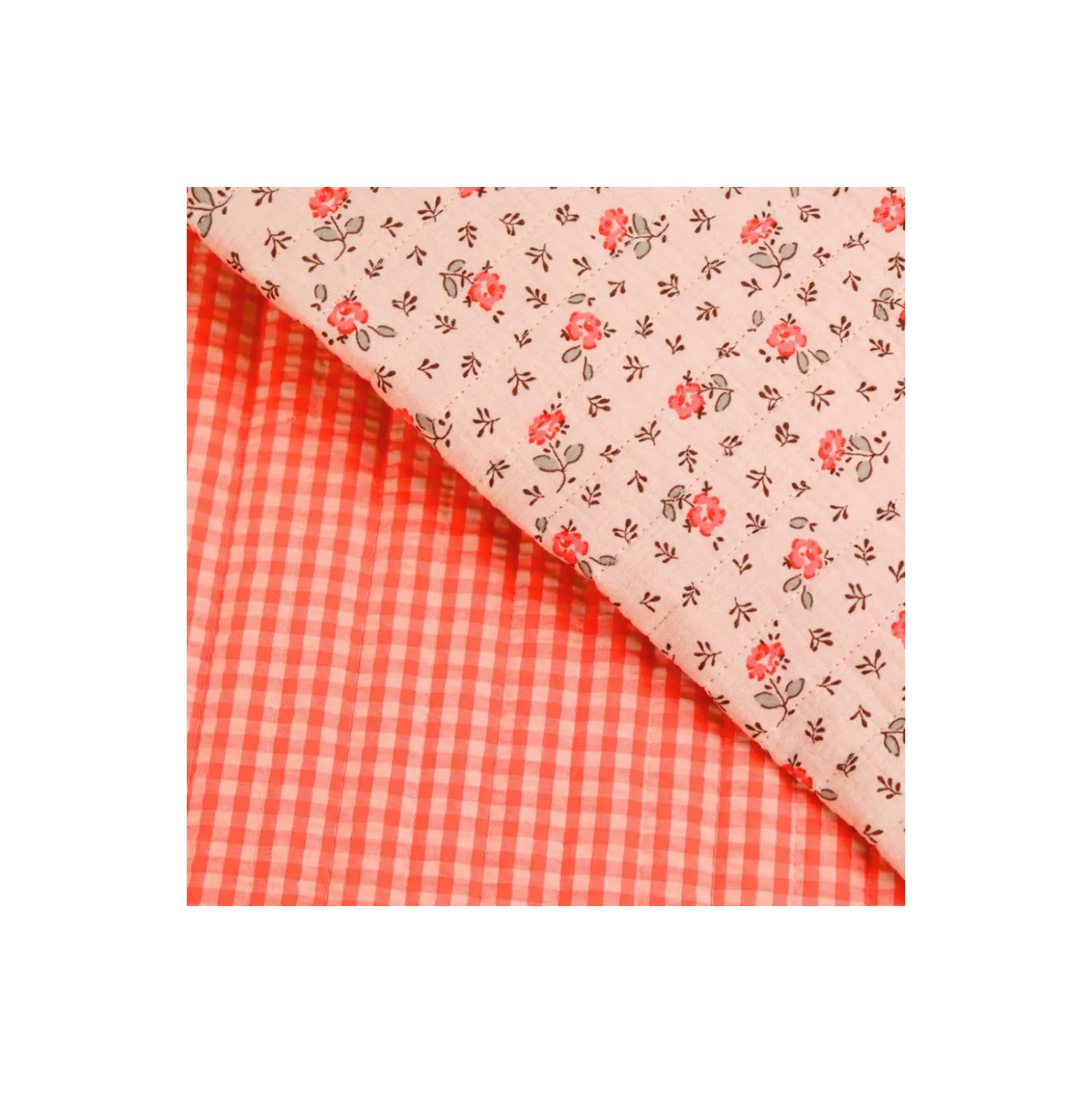 Tissu double gaze / seersucker matelassé réversible Olympe