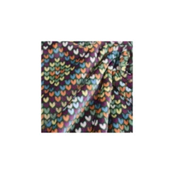 Tissu doudou Multicœurs - vert