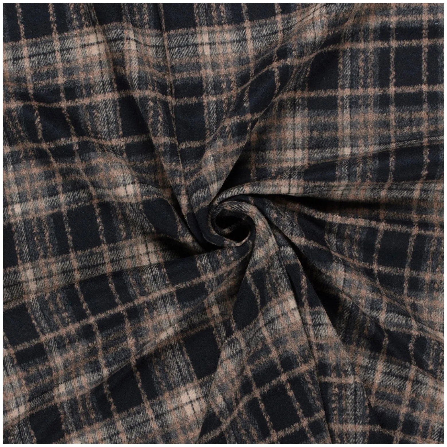 Tissu drap manteau Twilmoor - bleu marine