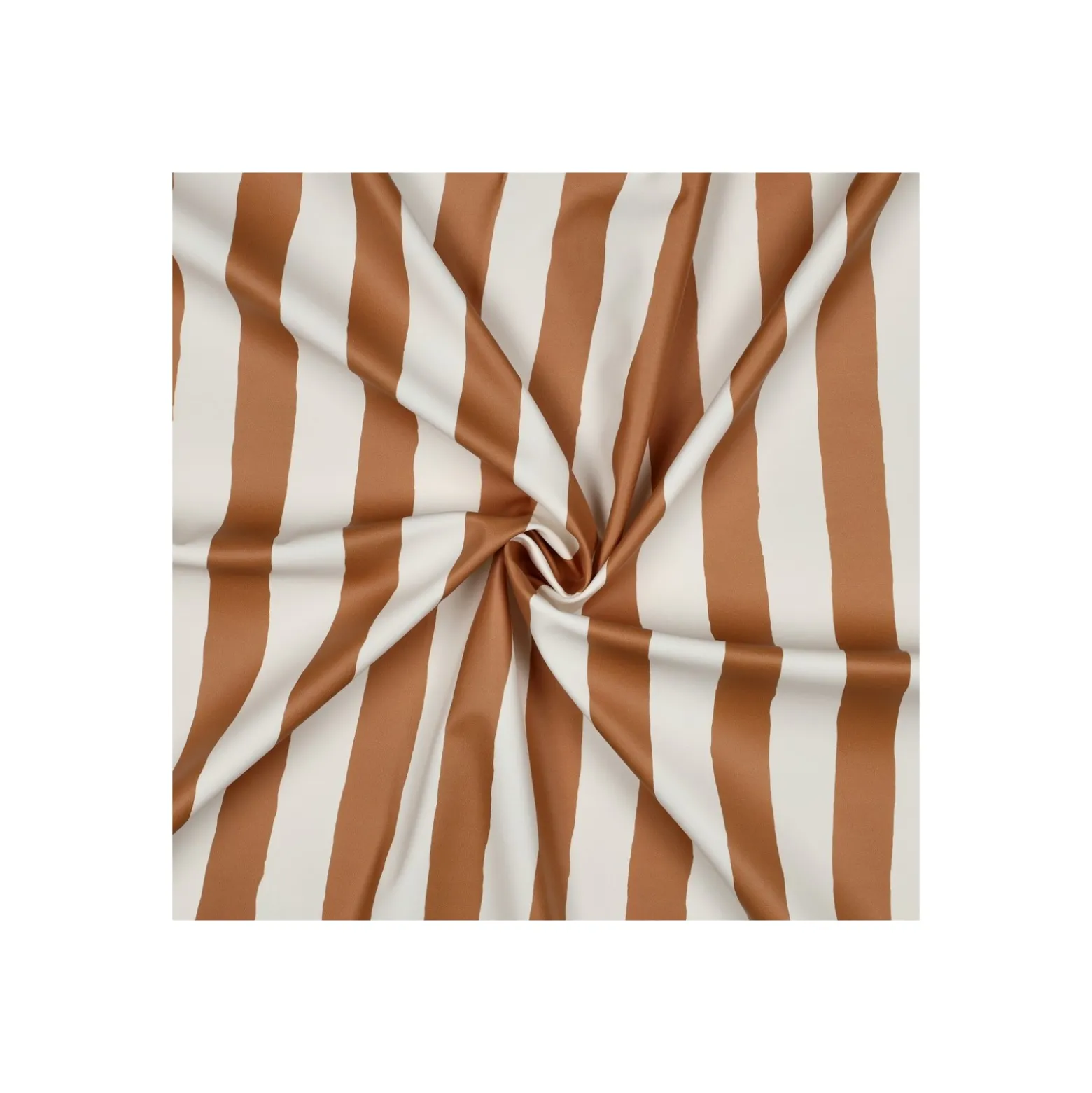 Tissu enduit spécial ciré Rayures - camel
