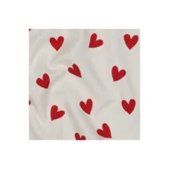 Tissu flanelle Poppy Hearts - écru