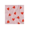 Tissu flanelle Poppy Hearts - rose