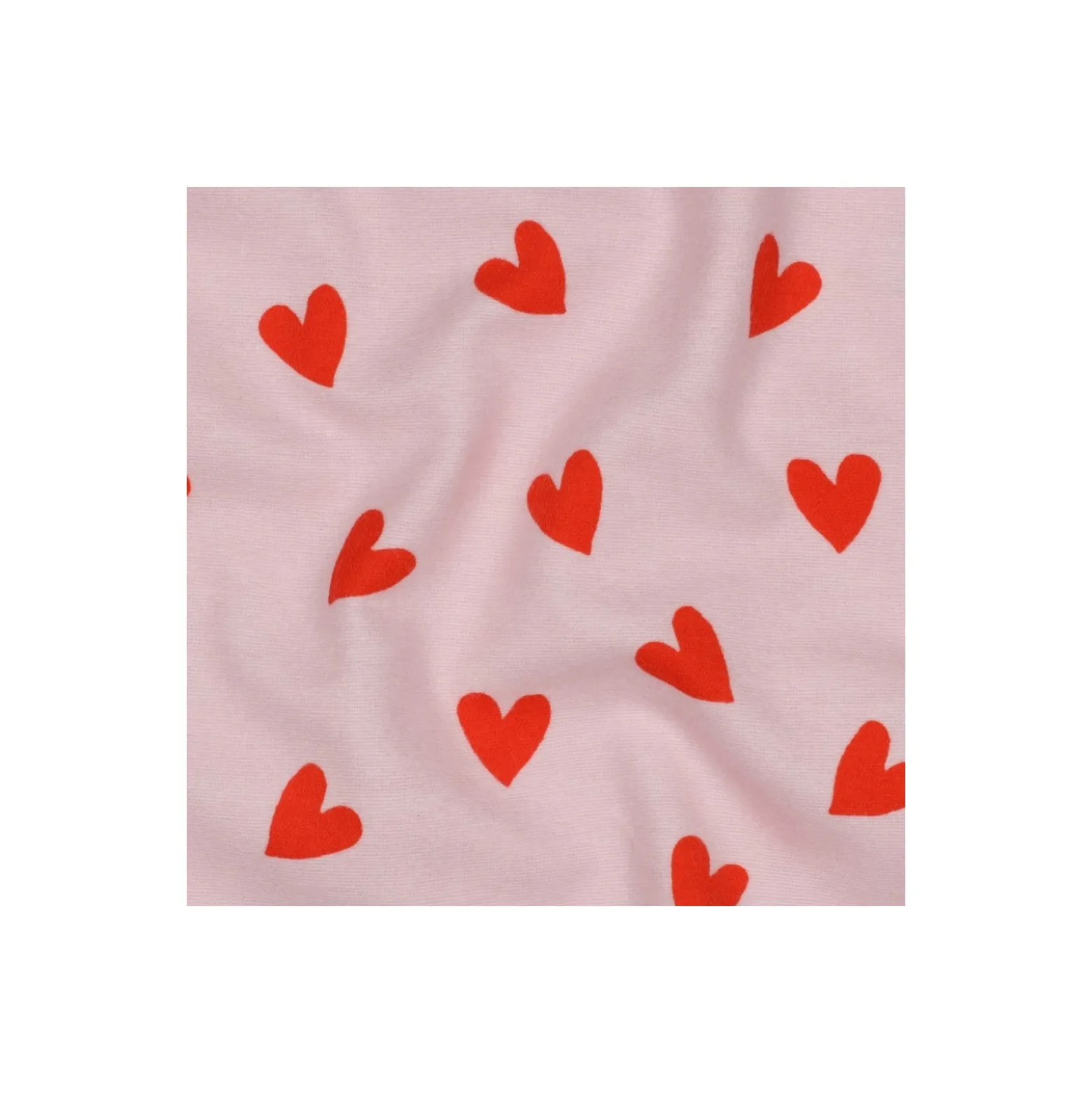 Tissu flanelle Poppy Hearts - rose