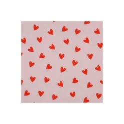 Tissu flanelle Poppy Hearts - rose