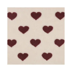 Tissu fourrure sherpa Coeurs
