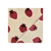 Tissu fourrure sherpa Fraise - écru