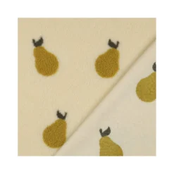 Tissu fourrure sherpa Poire - écru