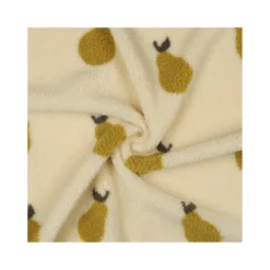 Tissu fourrure sherpa Poire - écru