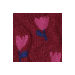 Tissu fourrure sherpa Tulipe - bordeaux