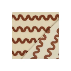 Tissu fourrure sherpa Waves - camel