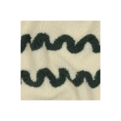 Tissu fourrure sherpa Waves - vert foncé