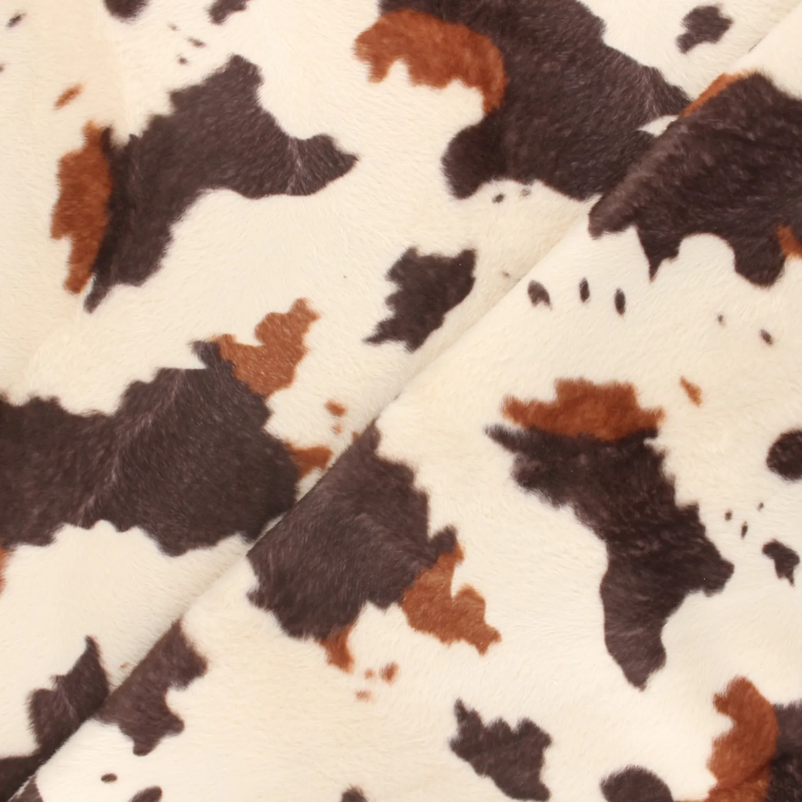 Tissu fourrure Velboa - vache marron