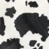 Tissu fourrure Velboa - vache noire et blanche