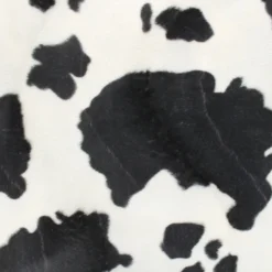 Tissu fourrure Velboa - vache noire et blanche