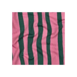 Tissu french terry Jennifer Bouron Stripes - rose/vert