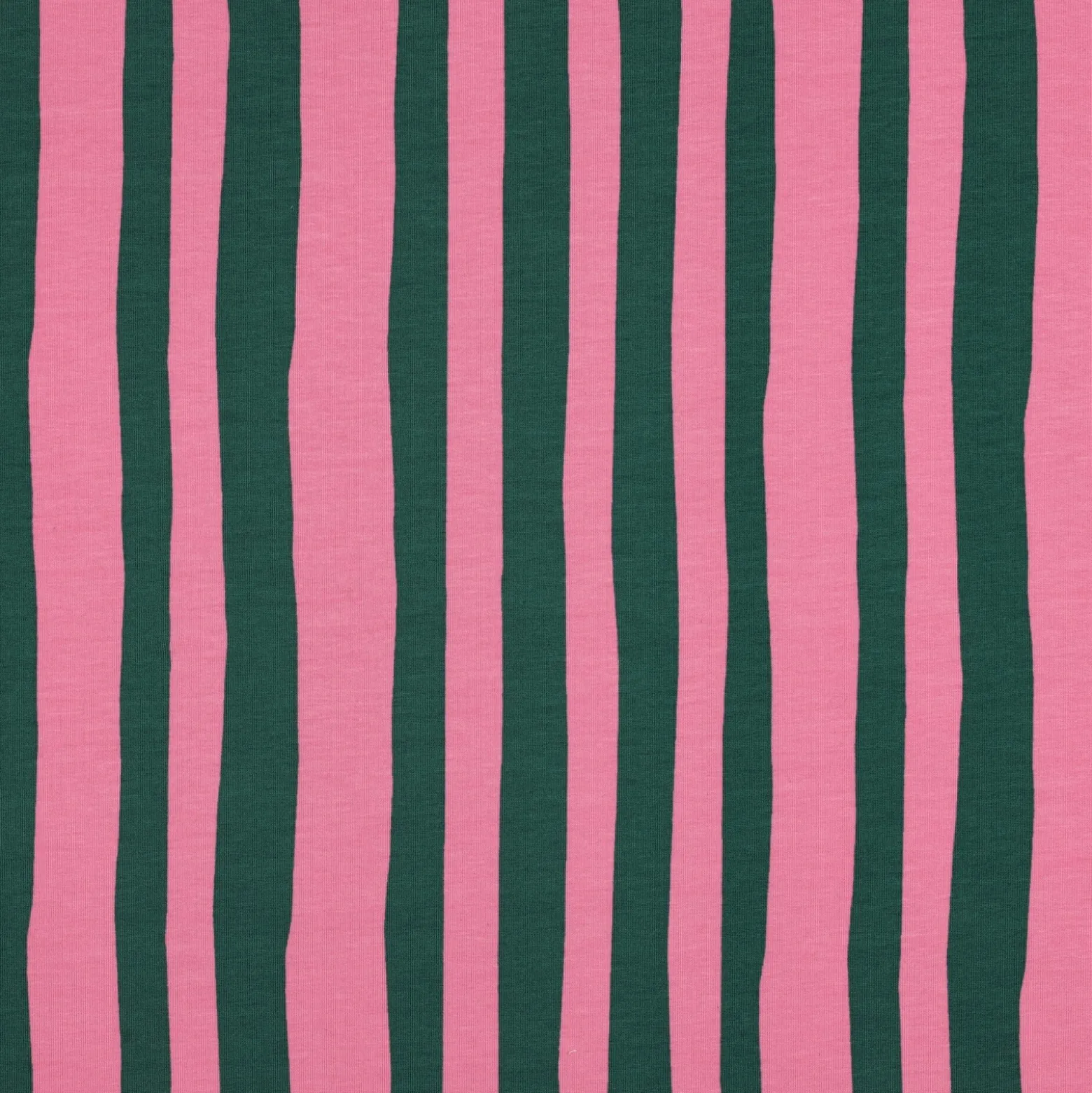 Tissu french terry Jennifer Bouron Stripes - rose/vert