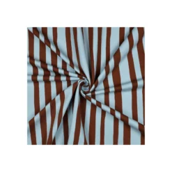 Tissu french terry Jennifer Bouron Stripes - bleu/marron